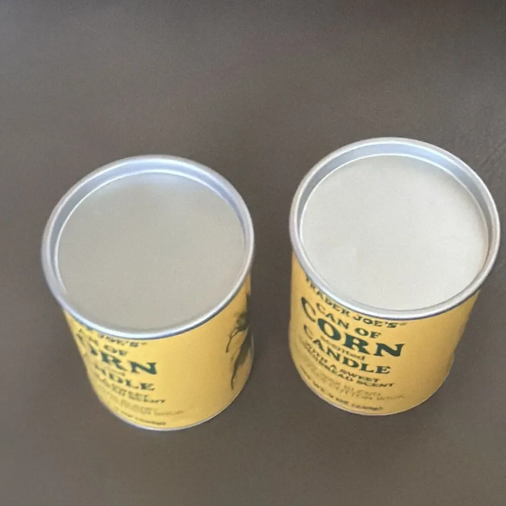 Trader Joe’s 2 Cans of Corn Soy Candle 9oz Sweet Cornbread Limited Seasonal NEW